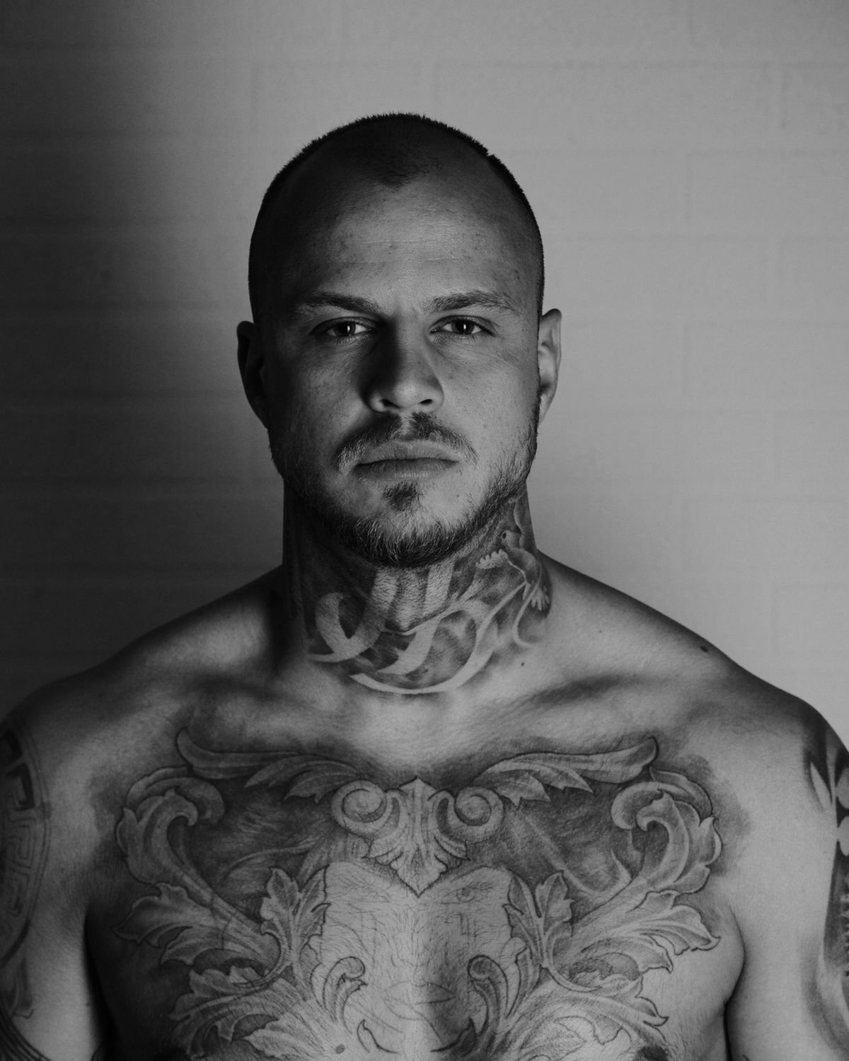 Hannes Brune — Face-off-Porträt vor dem Kampf gegen Michiel Partoens
